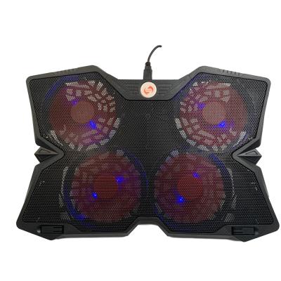 China All wholesale built-in 5 LED fans metal cooling pad for notebook laptop with 2 USB ports for sale