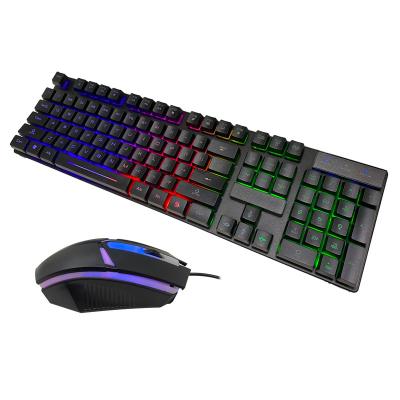 China 2021 Best Selling USB Cable and Mouse Combo Ergonomic Keyboard Ultralight Set 104 Keys Mouse Keyboard for Gamer Home Office for sale