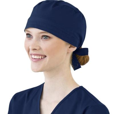 China Multicolor Breathable Wholesale Unisex Stretch Scrub Hat Puffy Nurse Scrub Hat for sale