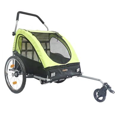 China Eco-friendly New Product Foldable Luxury Bicycle Baby Stroller Trailer For 2 Children for sale