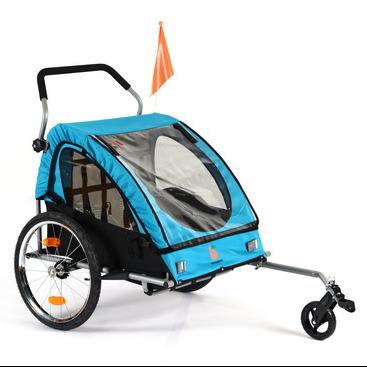 China View TUV/GS Approval Collapsible Folding Twin Bicycle Baby Trailer Bike Trailer for sale