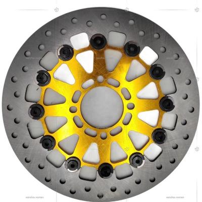 China Super Motorcycle Parts 410/2cr3+aluminum Stainless Steel Motorcycle Parts Disc Brake Motorbike Motard Motorcycle 267mm Front Brake Disc For for sale