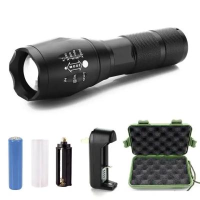 China Hiking/Emergency/Promotion/Camping/Super Bright Modes Outdoor Hot Selling 5 Zoom Rechargeable Flashlight LED Torch T6 Light 800 Lumens Tactical Flashlight for sale