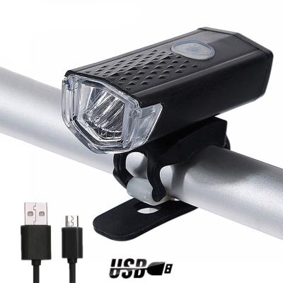 China For Outdoor / Camping / Emergency / Working LED Cycling Light USB 300 Lumens Rechargeable Bike Lamp Front Headlight Flashlight Bicycle Light Bicycle Accessories for sale