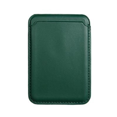 China Anti-fall for business custom magnetic leather credit wallet phone rfid pocket iphone12 men case magnetic credit card holder for sale