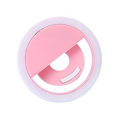 China Wholesale Adjustable Dimmable Three Shine Ring Light Led Selfie Ring Light Battery Rechargeable Ring Lamp For Phone Smart Makeup for sale