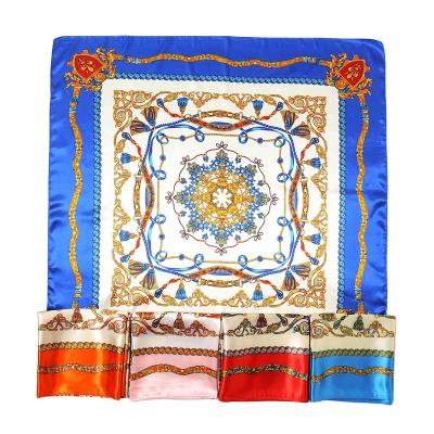 China New Design Polyester Women Scarf Spring Autumn Pattern Printed Square Scarf For Women for sale