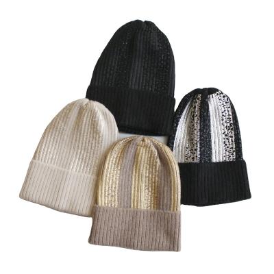 China Fashion Design JOINT Winter Knitted Hat For Women Women Warm Beanie Hat for sale