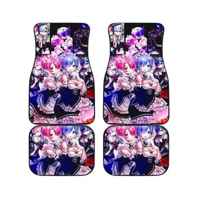 China Cartoon maker car foot pad cartoon tide mark easy to clean foot pad women's car interior products main driver single stack bl for sale