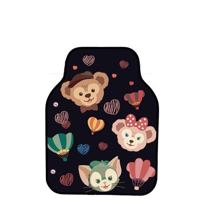 China Cartoon car floor mats are made of cute cartoon nini qiqi donald duck daisy pattern small four seasons suede carpet mats for sale