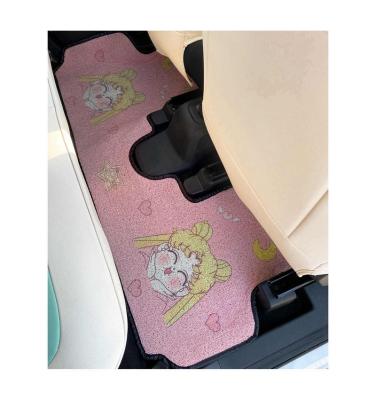 China Various Product Factory Selling Product Cartoon Anti-dirt Cute Wear-resistant Silk Ring Car Anti-slip Mat for sale