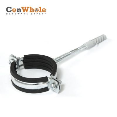 China Adjustable Slot Ring Pipe Hanger Heavy Duty Pipe Bracket Flange Wall Mount Ceiling Mount Pipe Supports Widely Used for sale