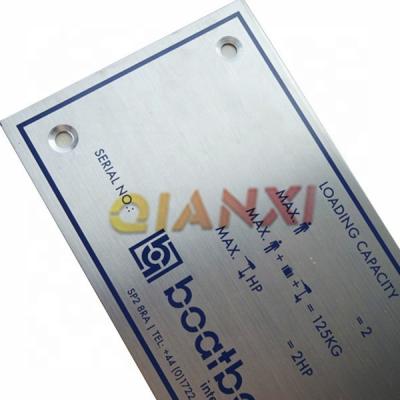 China Africa Metal Plates Sign Nameplates Screen Printed Anodized Aluminum Nameplates for sale