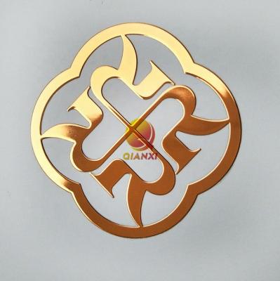 China Custom Self Adhesive Silver Metal Electroformed Nickel Transfer Sticker Waterproof for sale