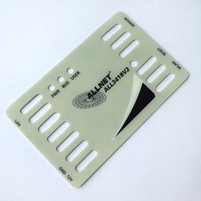 China Waterproof Color PC Polycarbonate Nameplate Label With Transfer Tape For Control Panel for sale