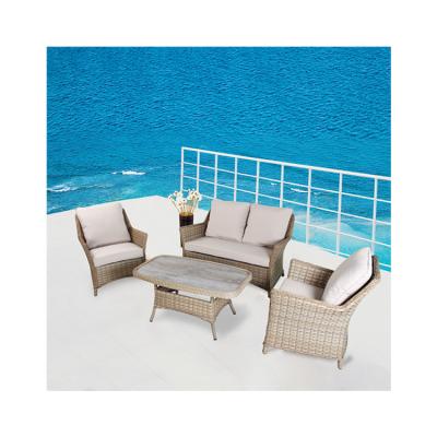 China Modern Furniture Set Outdoor Garden Sofa Set Outdoor PE Rattan Wicker Sofa for sale