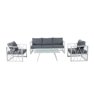 China Modern High Quality Comfort Aluminum Frame Furniture Outdoor Garden Furniture Set Aluminum for sale