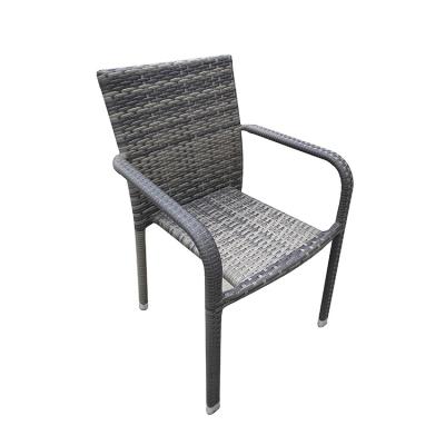 China Modern Single Chair Rattan Patio Wicker Chair Outdoor Dining Wrought Table And Chairs for sale