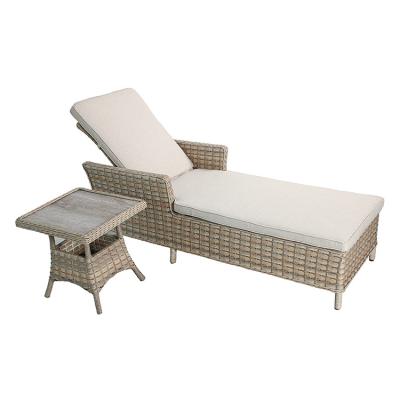 China Modern High Quality PE Wicker Blended Rattan Sun Beach Sofa Weaving Oversized Chair for sale