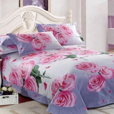 China Customized Anti-Static Bed Sheet Set Microfiber Cotton Bedding Set 5 PCS Duvet Cover Bedding Set Cotton Polyester Blend Prints 3D for sale