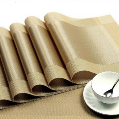 China Wholesale Factory Food Dish Mat Pvc Dinner Dining Table Place Mat Woven Vinyl Place Mat Viable Staining Viable Restaurant for sale