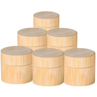 China Cosmetics Bamboo Shell PP Cream Cosmetics Packed in 3-50g Sizes 3-50g Lightweight Portable Plastic Jar Multiple White Empty Tank Spot for sale