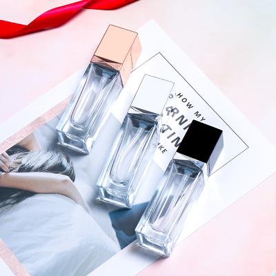 China Wholesale Square Emulsion Bottle Cosmetics Bottled Square Empty Glass Liquid Base Cream Bottle Travel Set for sale