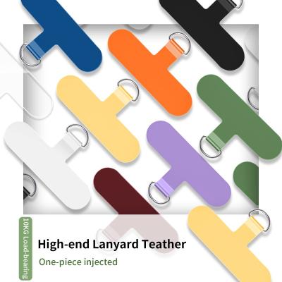 China Holder Lanyard Strong Phone Patch Phone Patch For Lanyard Tether TPU Protective Silicone Clear Plastic Tag With Metal D-Clip For Smartphone for sale