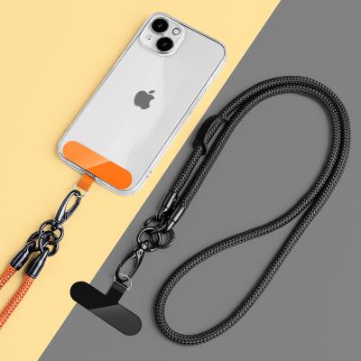 China Nylon Universal Wear Strap Neck Lanyard Mobile Phone Key Chain Rope With Phone Lanyard Patch for sale