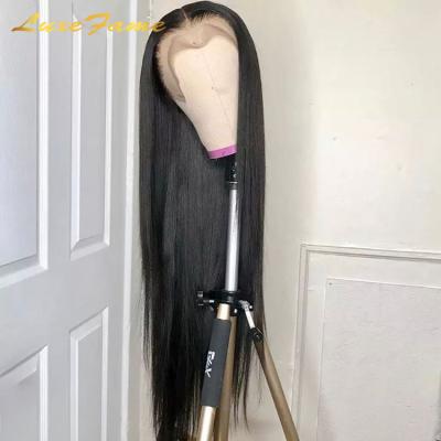 China Barely Shedding Thick Smooth Soft Lace Front Human Hair Wig, Wholesale Full Lace Wig Virgin Hair, Raw Indian Virgin Hair Wig HD Free Sample Lace for sale