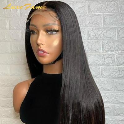 China Barely Soft Smooth Thick Shedding Big In Stock Cheap Swiss 360 Lace Front Wig, Ready To Ship Lace Front Human Hair Wig, 370 Virgin 180 Density Loose Lace Wig for sale