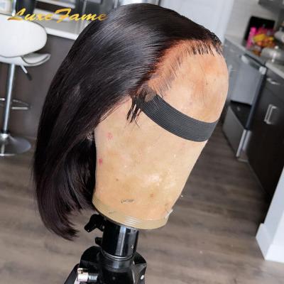 China Cheap Barely Shedding Thick Smooth Soft Lace Front Wig Human Hair Bob, Short Lace Front Wig Human Hair Pre Plucked Bob, Bob Wig Human Hair Lace Hd Front for sale