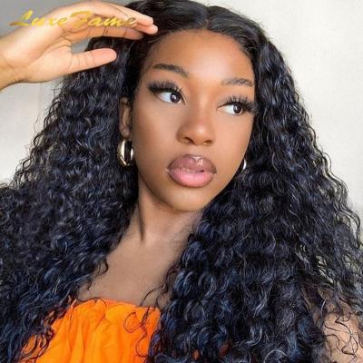 China Barely Shedding Soft Thick Soft Drop Shipping 100% U Part Human Hair 4*4 Wig, 40 Inch Curly Hair Frontal Wig, 100 Virgin Brazilian Hair Raw Unprocessed Wig for sale