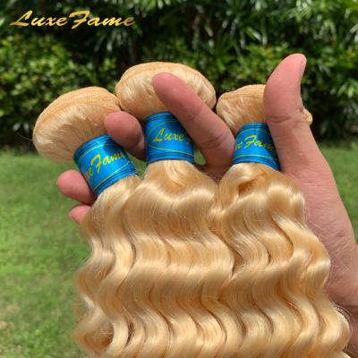 China Double Weft Soft Thick Soft Weave Tape Blonde Hair Barely Shedding Extension, Whole Sale Bundles Veitnamese Virgin Hair 613.40 Inch 36'613 Inch 30 Bundles for sale