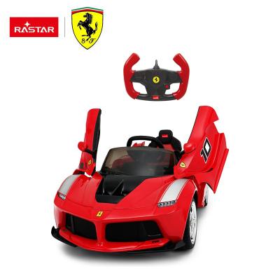 China Chassis Rastar 2.4G Ferrari Cars For Kids To Drive 12 Volt Battery Operated Ride On Car With Parental Remote Control 2021 New Design for sale