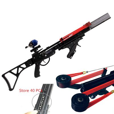 China Slingshot Metal Stainless Steel Catapult Semi-automatic Archery Shooting Durable Outdoor Hunting Continuous Slingshot for sale