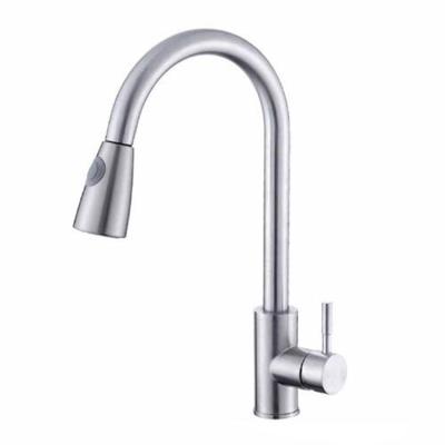 China CUPC Lead Free Brushed Thermostatic Faucets 304 Stainless Steel Pull Out Kitchen Faucet for sale