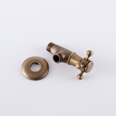 China Eco-friendly Bronze Wall Mounted Antique Brass Water Angle Cut Out Stop Valve For Faucet And Toilet for sale