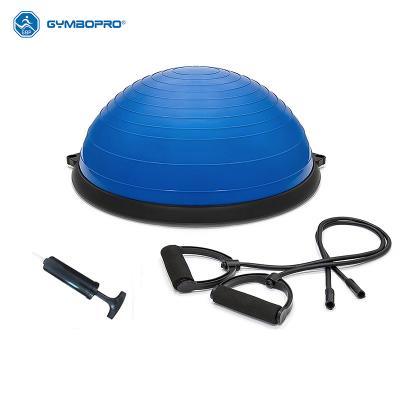 China Anti-shatter Home Gym Exercise Stability Balance Fitness Yoga Ball Semicircle Gym Ball Diameter: 46cm Height: 17cm for sale