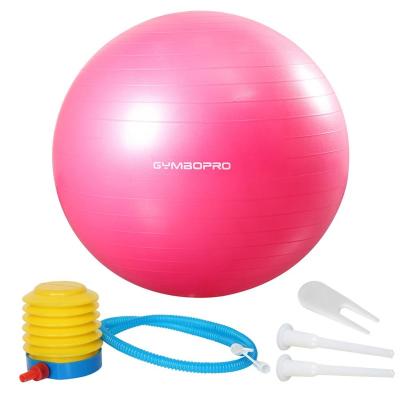 China Eco-friendly Anti-shatter PVC Gym Ball Exercise Balance Stability 75cm Fitness Yoga Ball With Compressor for sale