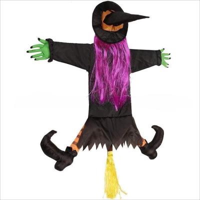 China Holloween Decorations Climbing Tree Halloween Decoration Shattered Witch Props Hanging Decorations Funny Witch For Halloween for sale