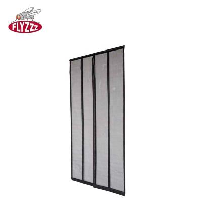 China Easy Install / Durable 100% Polyester Door Screen Curtain Four Piece Hanging Screen Curtain Fly Screen Curtain for sale