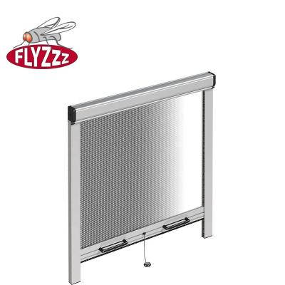 China Easy Install / Durable Lightweight Adjustable Retractable Fiberglass Mesh Roller Screen Window Fly Screen Window for sale