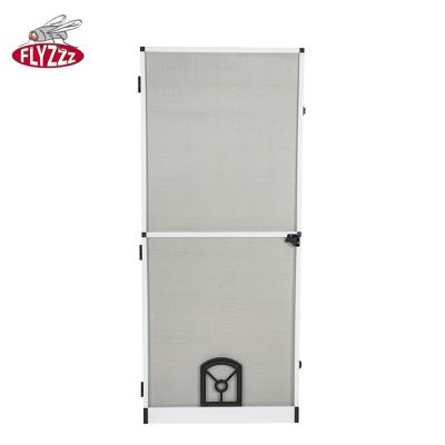 China Easy Install / Heavy Duty Custom Fiberglass Fixer Writer Paw Lightweight Durable Pet Paw Screen Door With Pet Door for sale