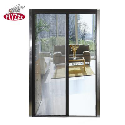 China DIY Sliding Door Pleated Mesh Folding Mosquito Shield Door Pleated Insect Screen for sale