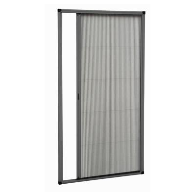 China Easy Install / Durable Lightweight DIY Plissé Insect Screen Door With Black Folding Mesh for sale