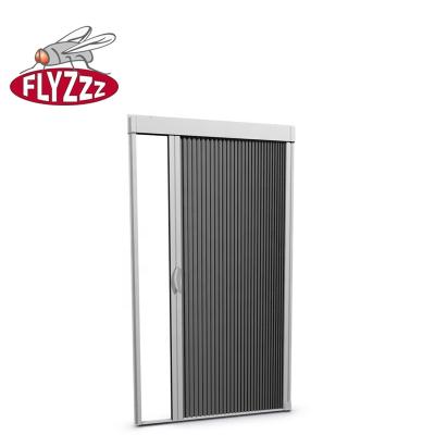 China Easy Install / Durable Lightweight Custom Size Retractable Sliding Fly Screen Window With Pleated Fly Screen for sale