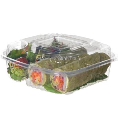 China Recyclable Low Price Plastic Rectangle Packaging Storage Food Containers With Lid for sale