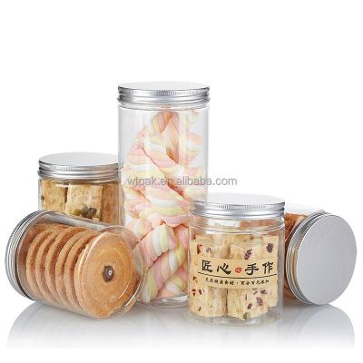 China Recycled materials wholesale price reusable clear plastic food jar for food for sale