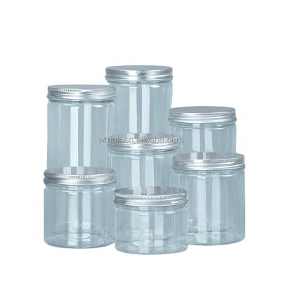 China Recycled Materials Good Quality Plastic Food Bottle Containers Packaging Plastic Jar With Lid for sale